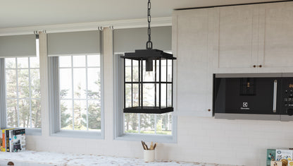 1 Light Mini Pendant, Matte Black