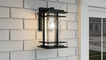 Quoizel McAlister 1 Light Outdoor Lantern, Earth Black/Textured