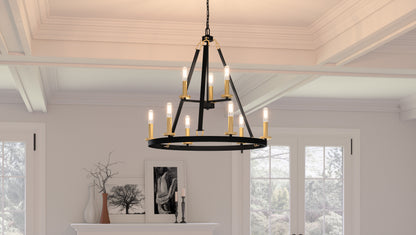 Quoizel Graylyn Chandelier, Matte Black