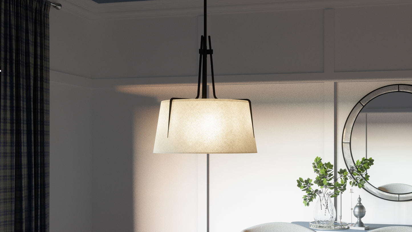 3 Light Pendant, Matte Black