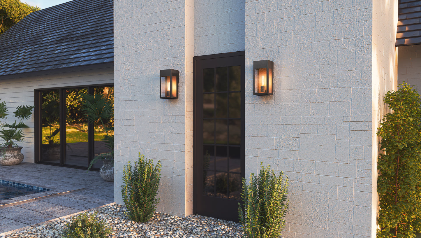 Quoizel Maren 1 Light Outdoor Wall Mount, Matte Black