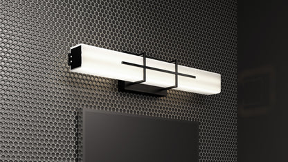 Giselle Bathroom Vanity Light, Matte Black