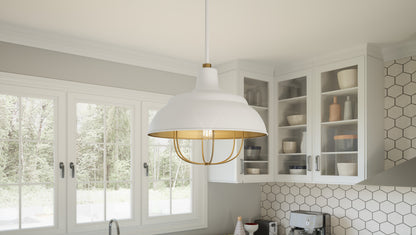 1 Light Pendant, Metal Shade