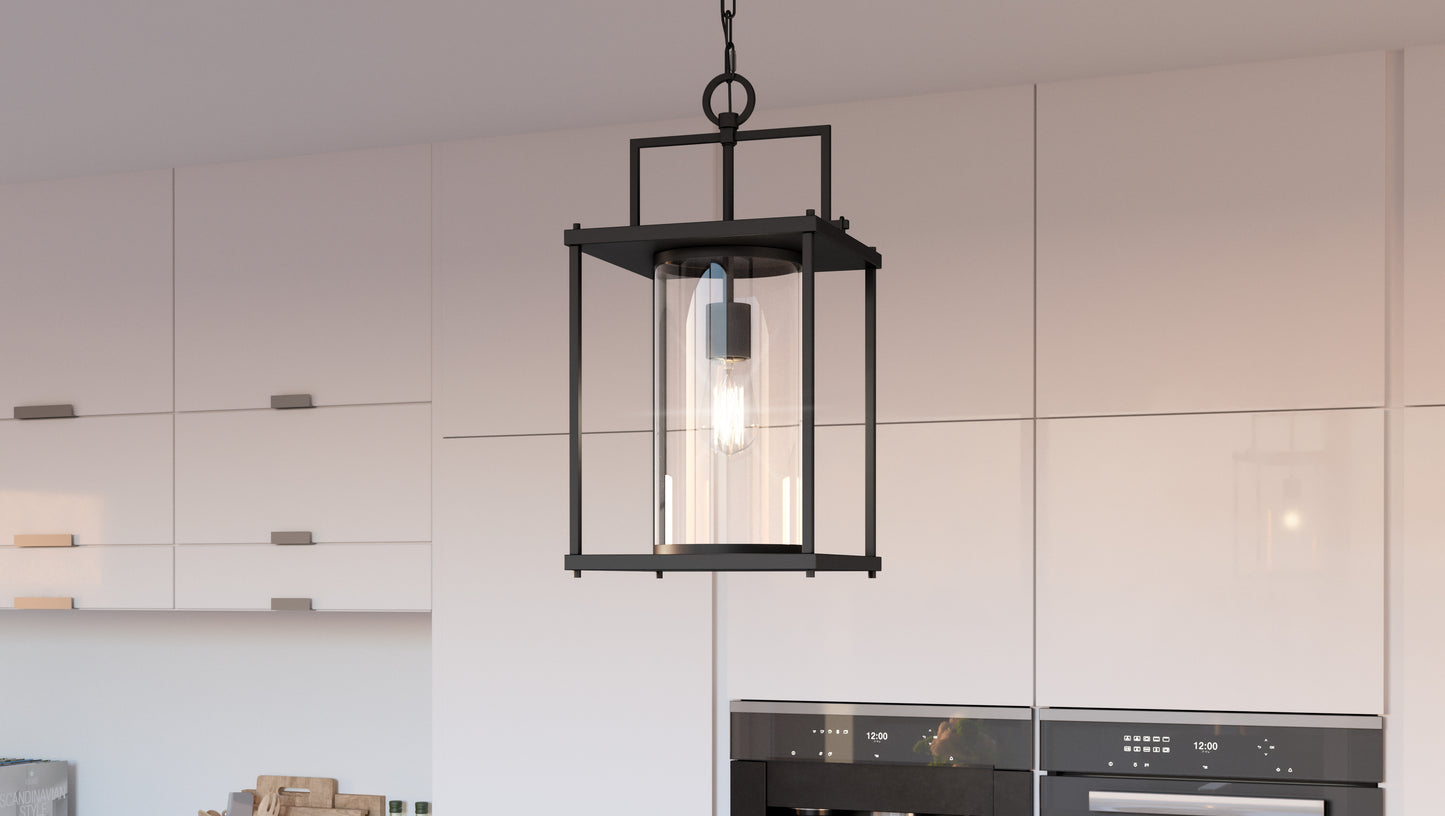 1 Light Mini Pendant, Matte Black