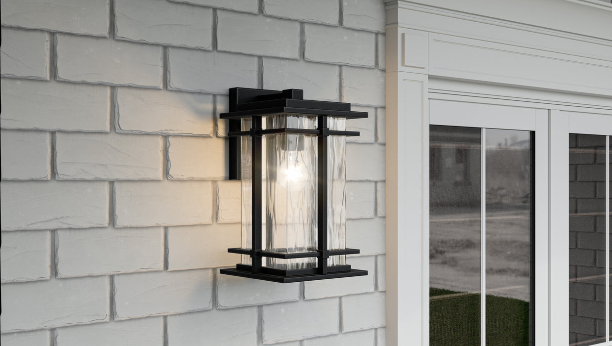 Quoizel McAlister 1 Light Outdoor Lantern, Earth Black/Textured