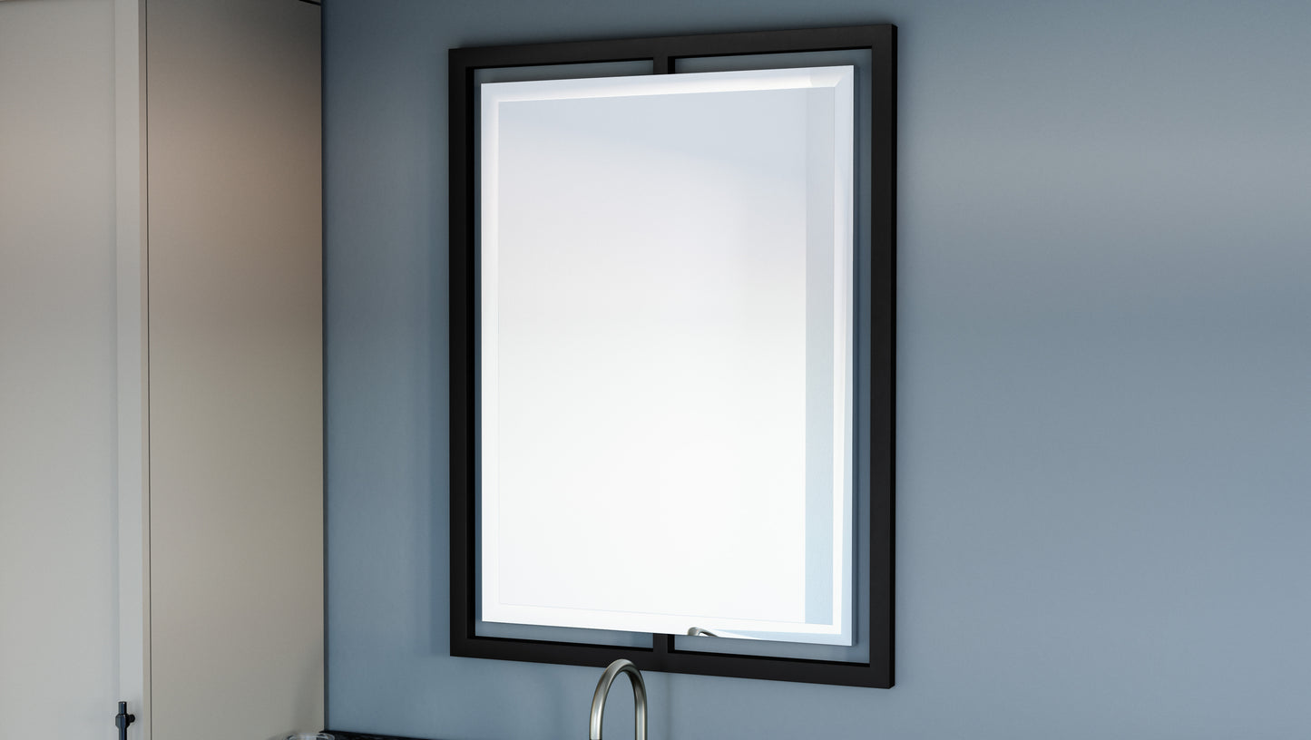 Quoizel 32" Reflections Mirror, Matte Black