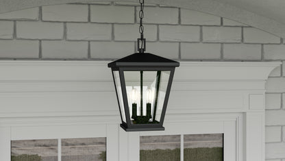 Quoizel Joffrey 2 Light Outdoor Hanging Lantern, Matte Black