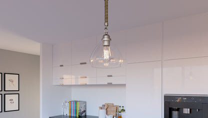 1 Light Mini Pendant, Brushed Nickel