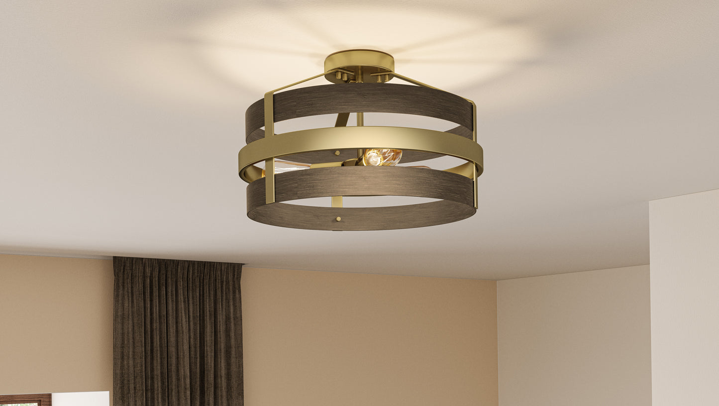 Quoizel Gadsen 3 Light Semi-Flush Mount