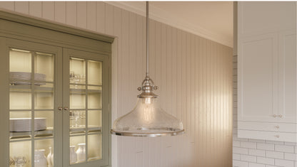 1 Light Pendant, Brushed Nickel