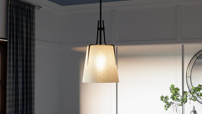 1 Light Mini Pendant, Matte Black