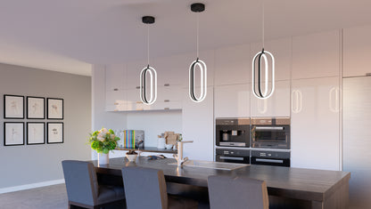 LED Mini Pendant, Matte Black