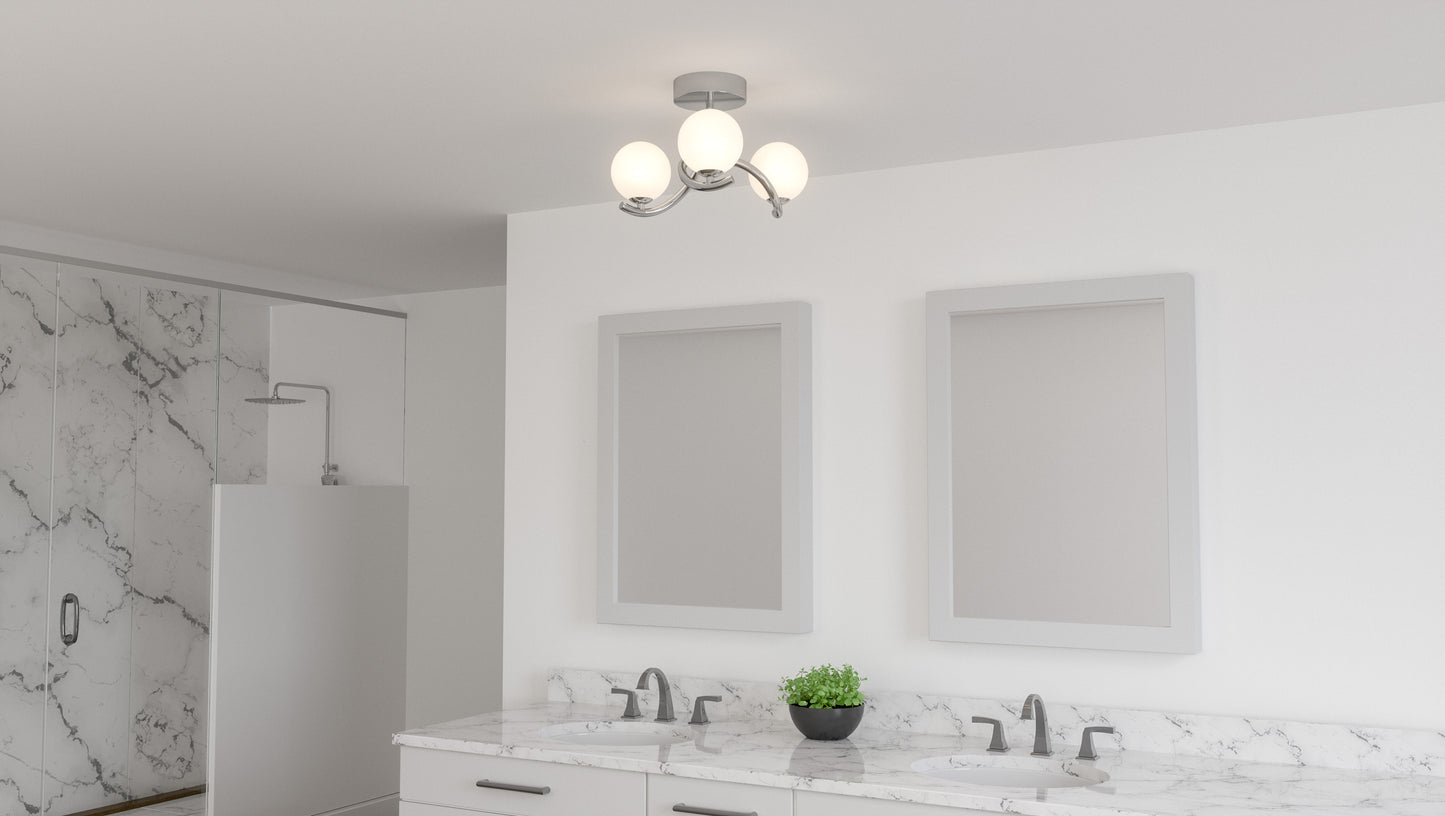 Quoizel Essence Semi-Flush Mount, Polished Chrome