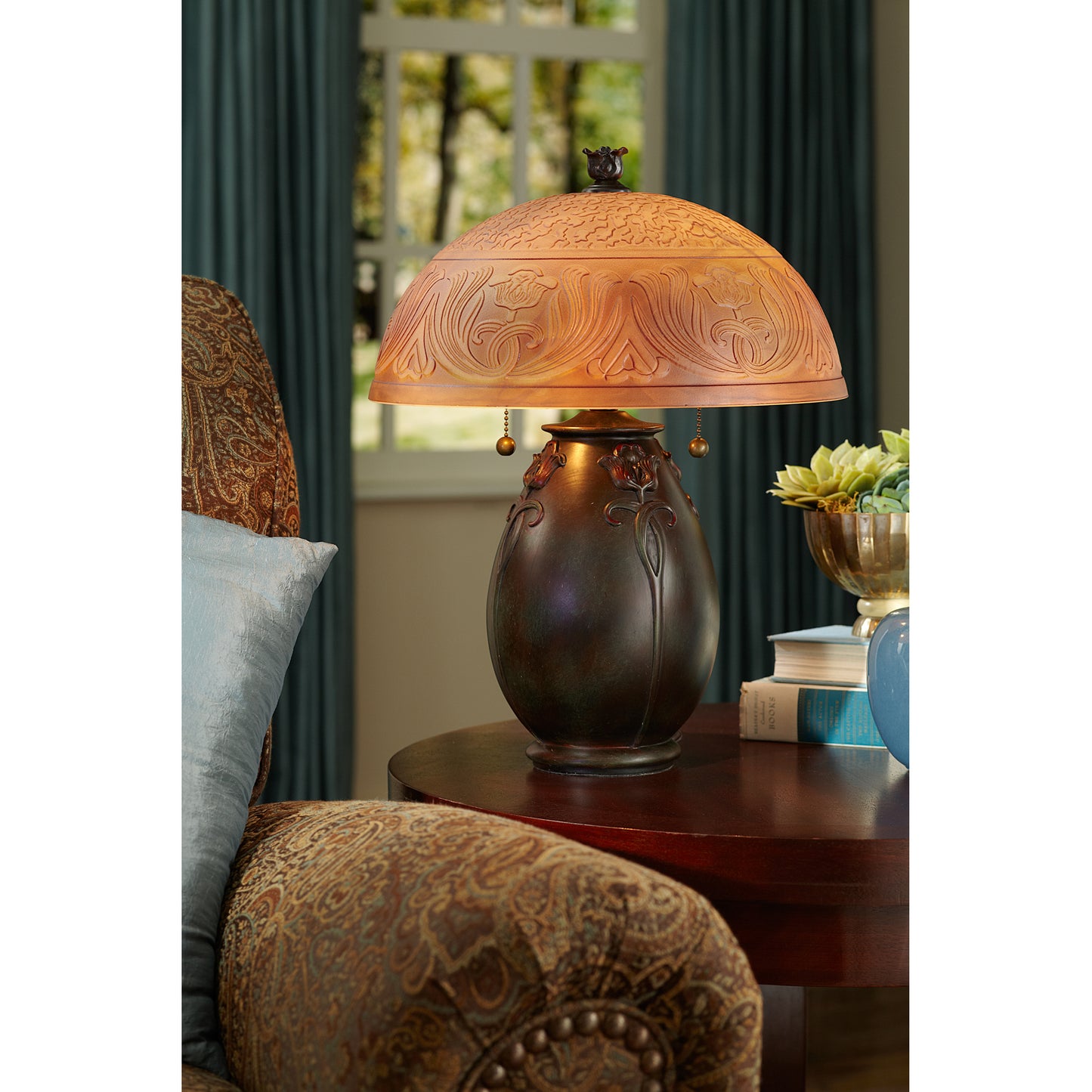 Glenhaven Table Lamp, Teco Rossa