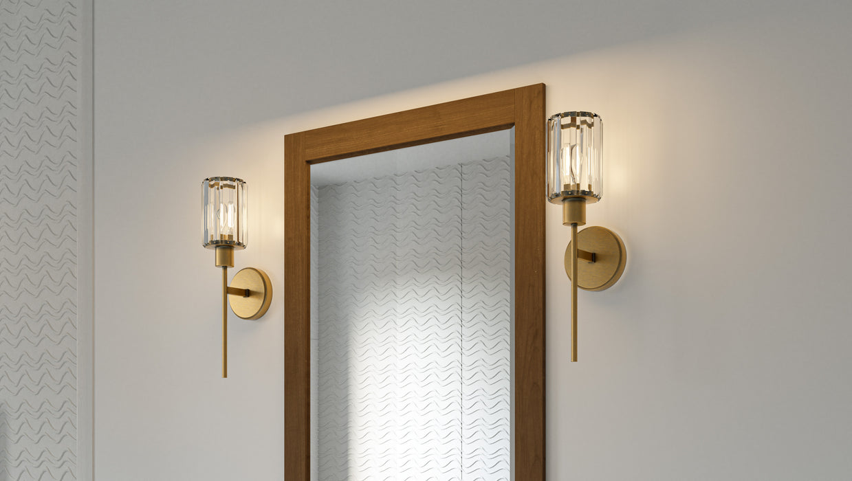 Quoizel Isla 1 Light Wall Sconce, Clear Beveled Crystal