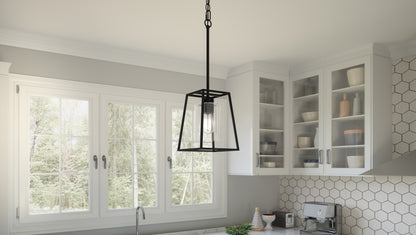 1 Light Mini Pendant, Matte Black