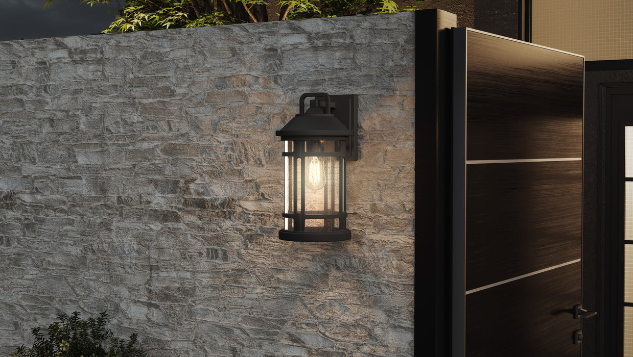 Quoizel Quincy 1 Light Outdoor Wall Mount, Earth Black