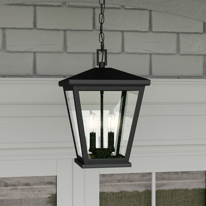 Quoizel Joffrey 2 Light Outdoor Hanging Lantern, Matte Black