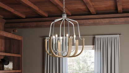 Quoizel Challis Chandelier, Antique Nickel