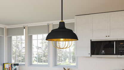 1 Light Pendant, Metal Shade