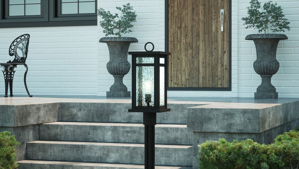 Quoizel Moira 1 Light Outdoor Post Lantern, Earth Black