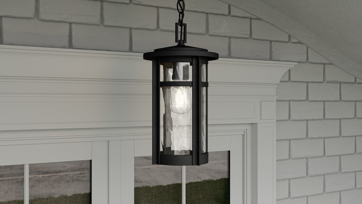 Quoizel Uma 1 Light Outdoor Hanging Lantern, Matte Black