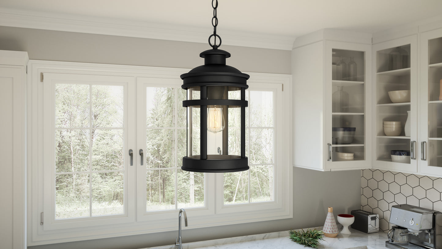 1 Light Mini Pendant, Matte Black