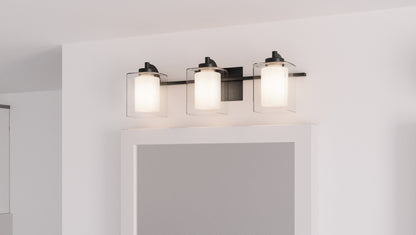 3 Light Bathroom Vanity Light, Clear