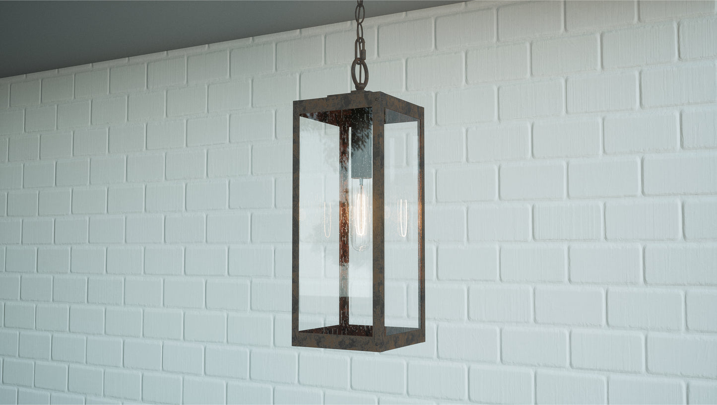 Quoizel Westover 1 Light Outdoor Hanging Lantern, Industrial Bronze