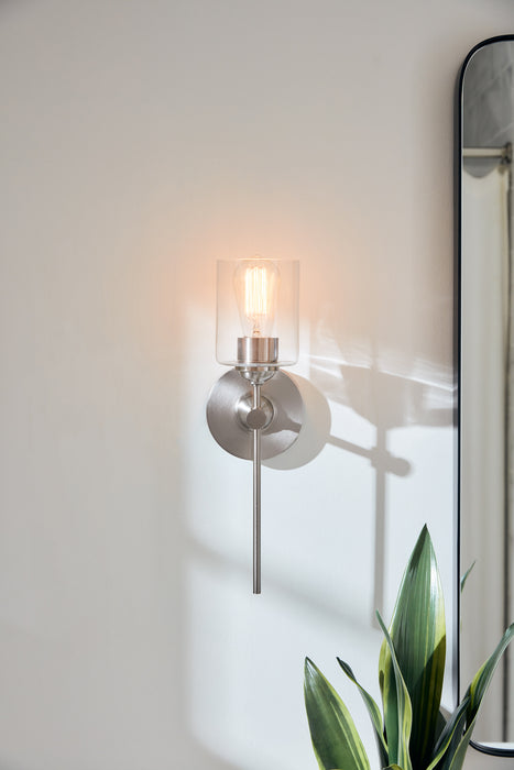 Quoizel Aria 1 Light Wall Sconce, Clear