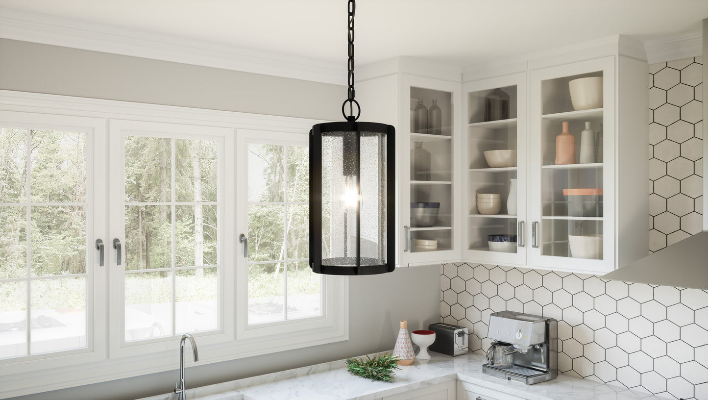 1 Light Mini Pendant, Earth Black