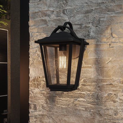 Quoizel Darius 1 Light Outdoor Lantern, Earth Black