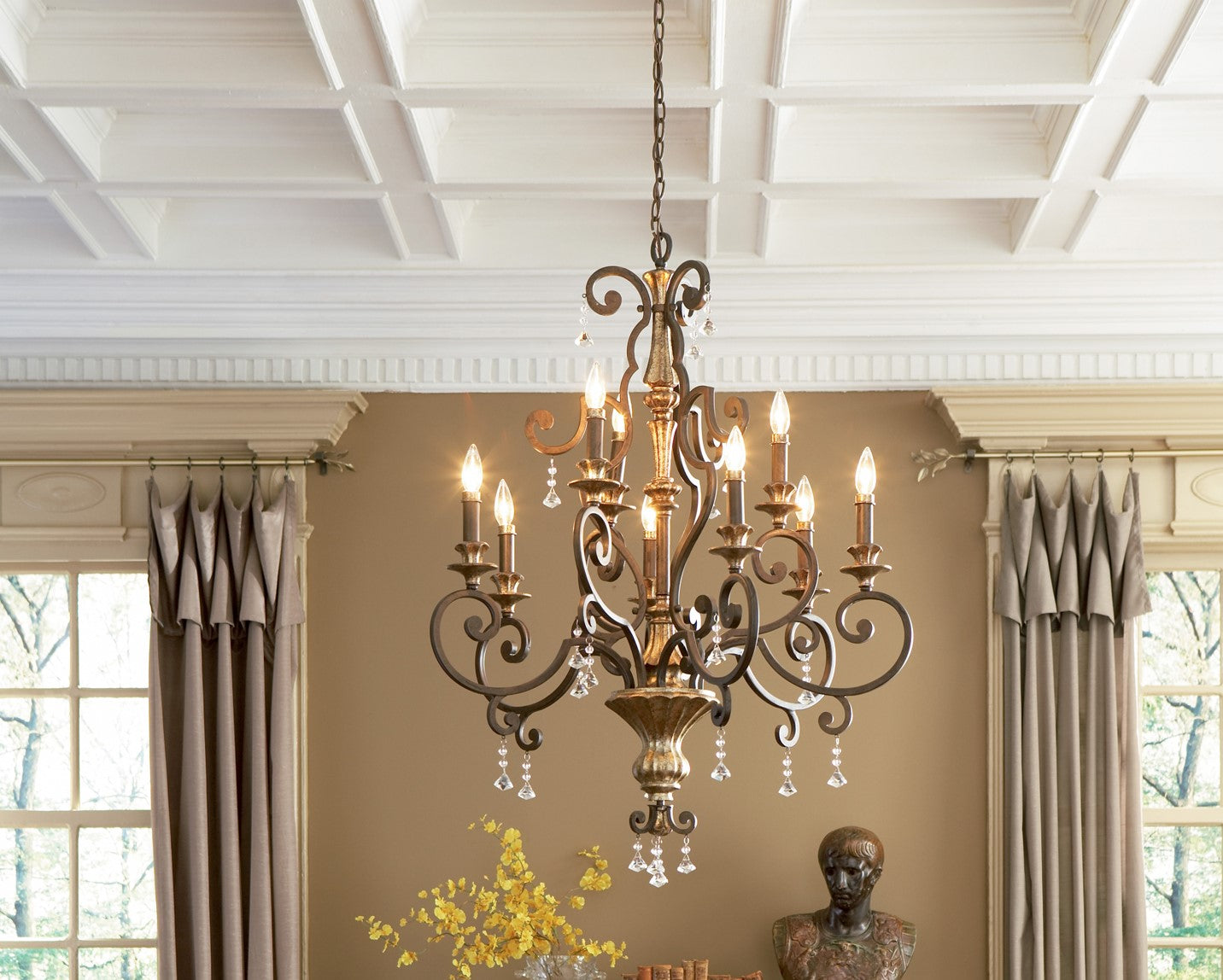 Quoizel Marquette Chandelier, Heirloom