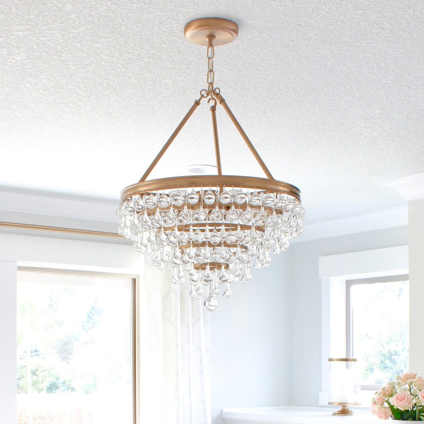 6 Light Teardrop Chandelier