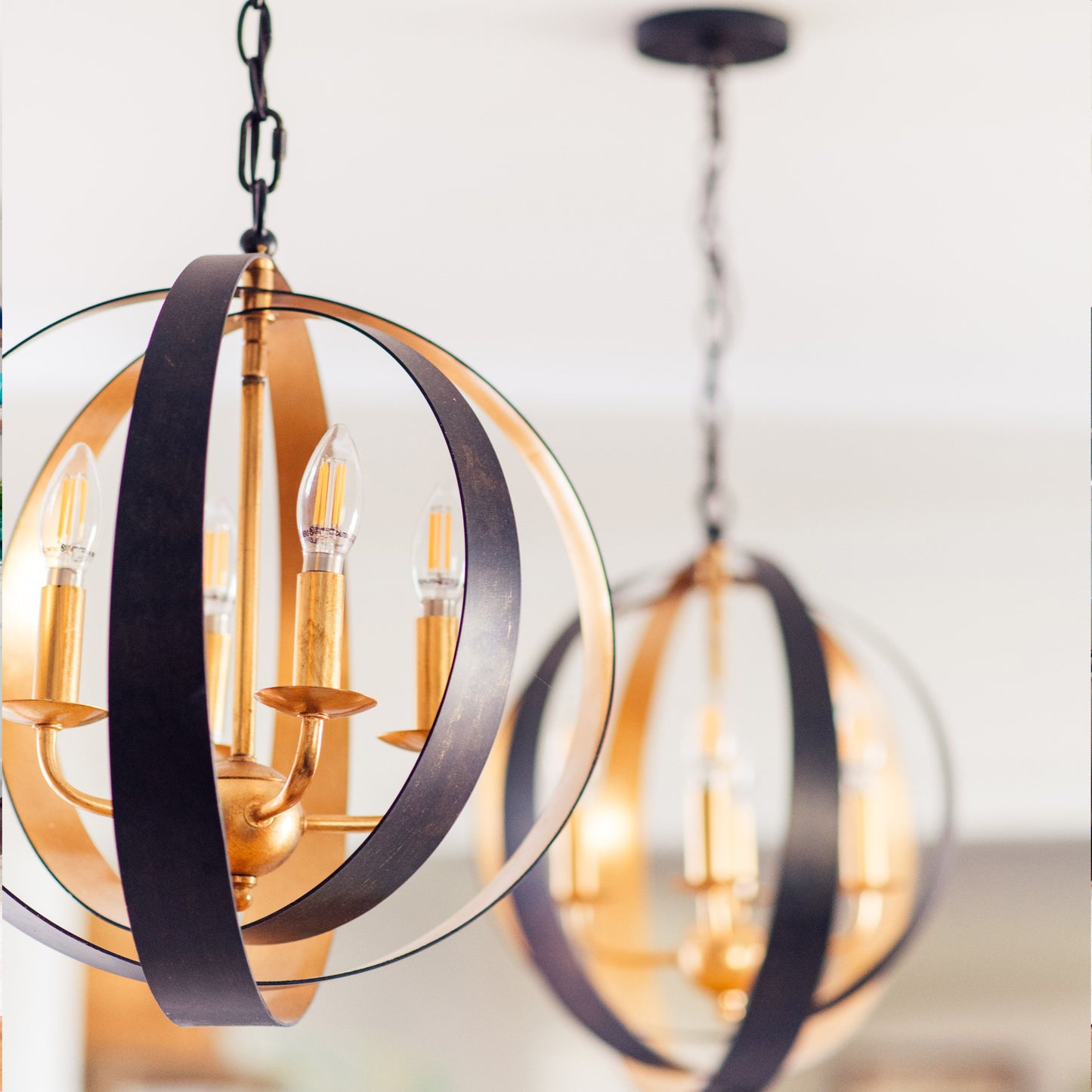 4 Light Sphere Mini Chandelier