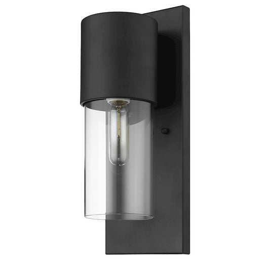 Acclaim Lighting Cooper 1 Light Wall Sconce, Matte Black/Clear - 1511BK-CL