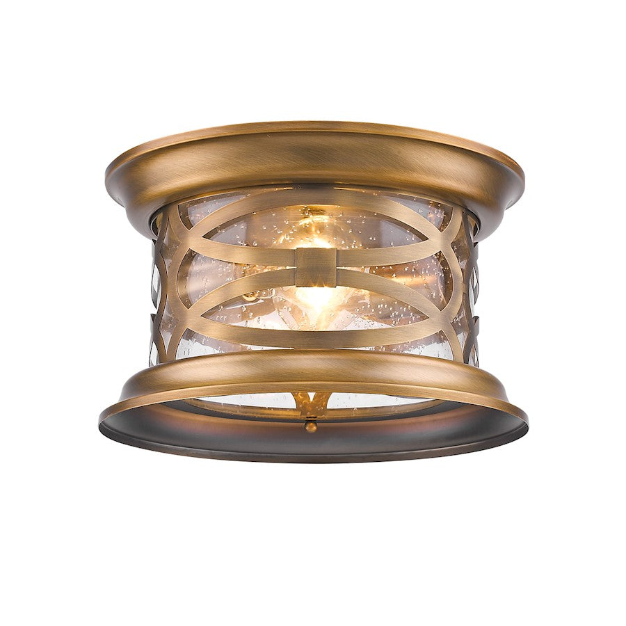 Acclaim Lighting Lincoln 2 Light Flush Mount, Antique Brass