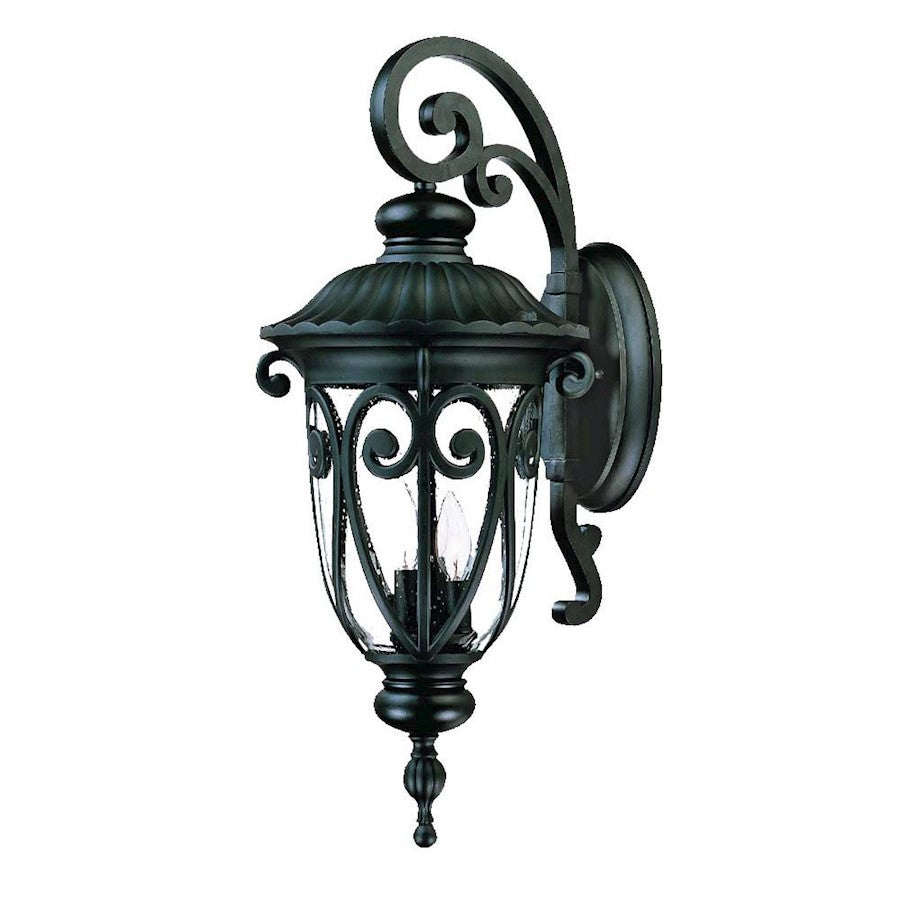 Acclaim Lighting Naples 3 Light Wall Sconce, Matte Black - 2122BK