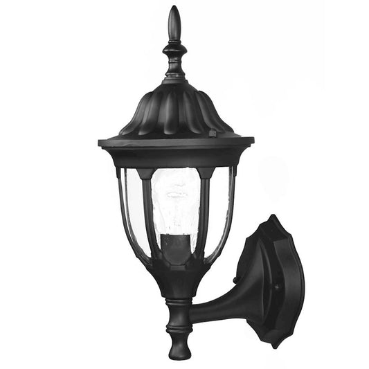 Acclaim Lighting Suffolk 1 Light Wall Sconce, Matte Black/Clear - 5060BK