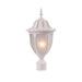 Acclaim Lighting Suffolk 1 Light Post Mount, Textured White/Frosted - 5067TW-FR
