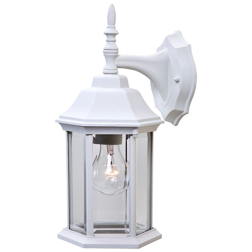 Acclaim Lighting Craftsman 2, 1 Light 13" Wall Sconce, White/Clear - 5182TW