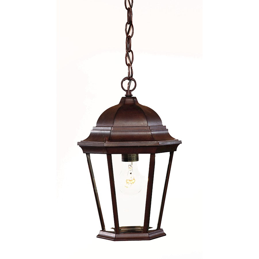 Acclaim Lighting Richmond 1 Light Hanging Light, Walnut/Clear Beveled - 5206BW