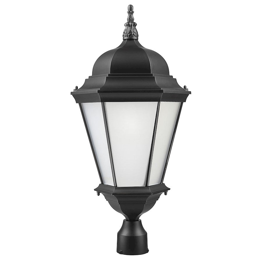 Acclaim Lighting Richmond 3 Light Post Mount, Matte Black/Frosted - 5208BK-FR