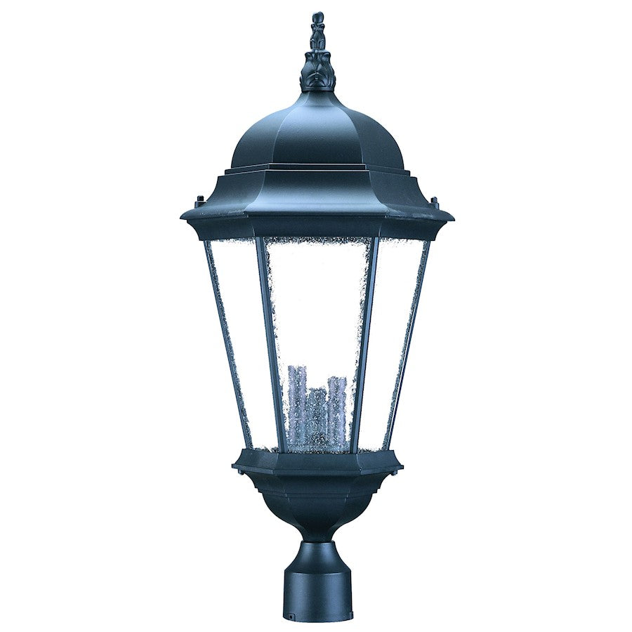 Acclaim Lighting Richmond 3 Light Post Mount, Matte Black/Seeded - 5208BK-SD