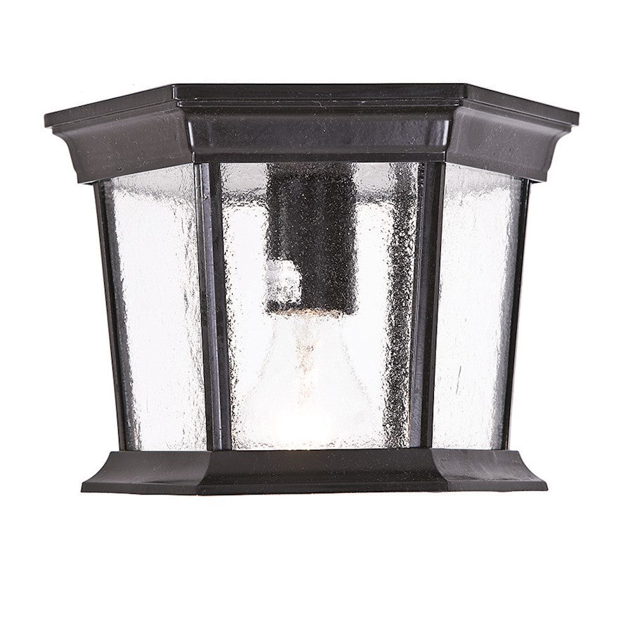 Acclaim Lighting Dover 1 Light Flush Mount, Matte Black/Clear Beveled - 5275BK