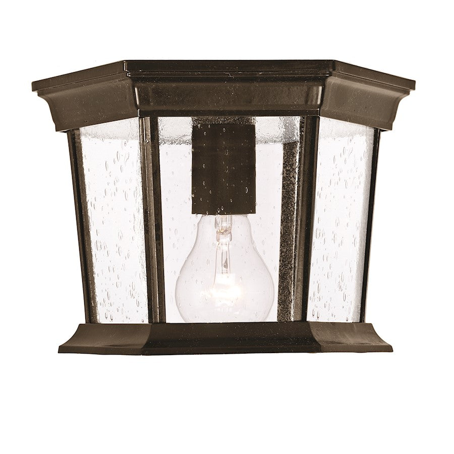 Acclaim Lighting Dover 1 Light Flush Mount, Walnut/Clear Seeded - 5275BW-SD