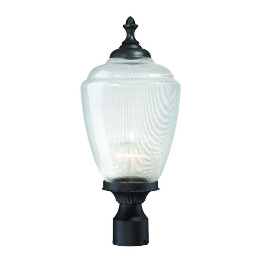 Acclaim Lighting Acorn 1 Light Post Mount, Matte Black/Clear - 5367BK-CL