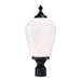 Acclaim Lighting Acorn 1 Light Post Mount, Matte Black/White - 5367BK-WH