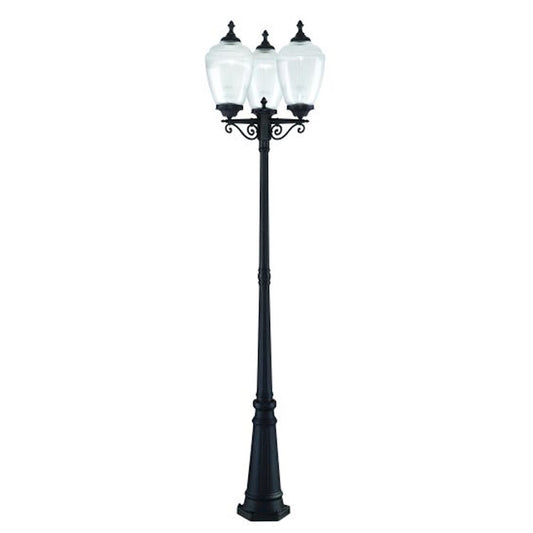 Acclaim Lighting Acorn 1 Light Post Light, Matte Black/Clear - 5369BK-CL