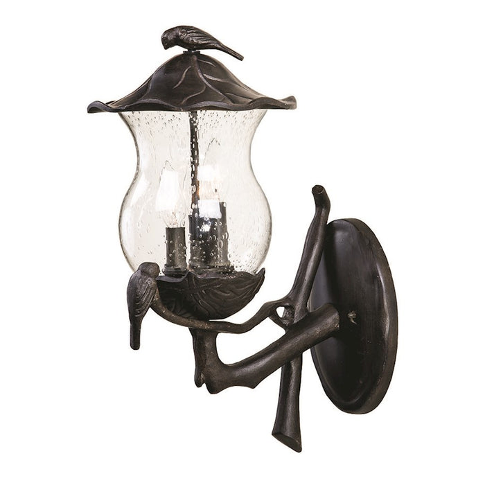 Acclaim Lighting Avian 3 Light Wall Sconce, Black Coral/Clear Seeded - 7561BC-SD